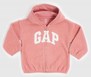 Detská fleecová mikina GAP s logom - Dievčatá