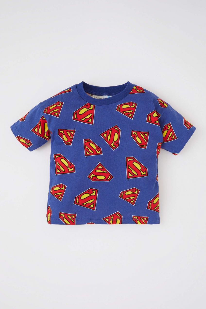 DEFACTO Regular Fit Superman Licencované Tričko s Krátkym Rukávom