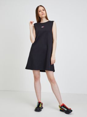 Tommy Hilfiger Jeans Šaty - TJW BADGE TANK DRESS čierne