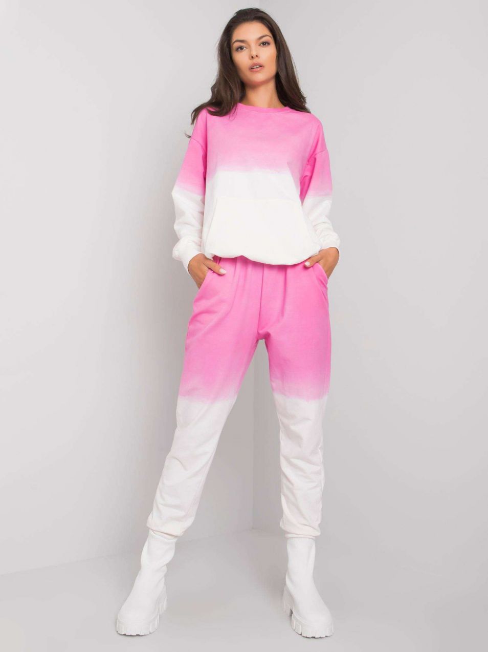 Pink two-piece cotton set