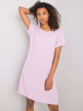 Purple patterned casual dress