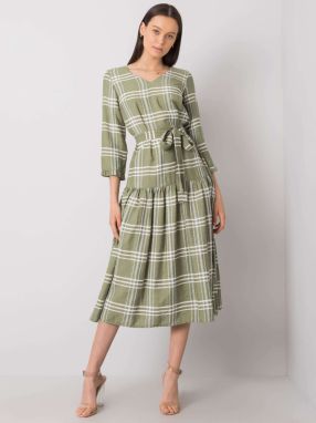Green checkered dress
