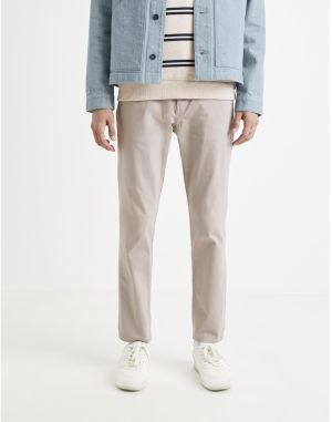 Béžové pánske skrátené straight fit rifle Celio