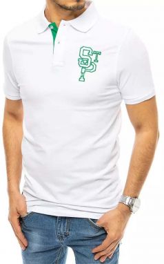Men's white polo shirt with Dstreet embroidery