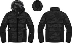Men's ski jacket with membrane PTX ALPINE PRO KOR black