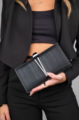 LuviShoes 721 Black Laser Women's Evening Dress Bag