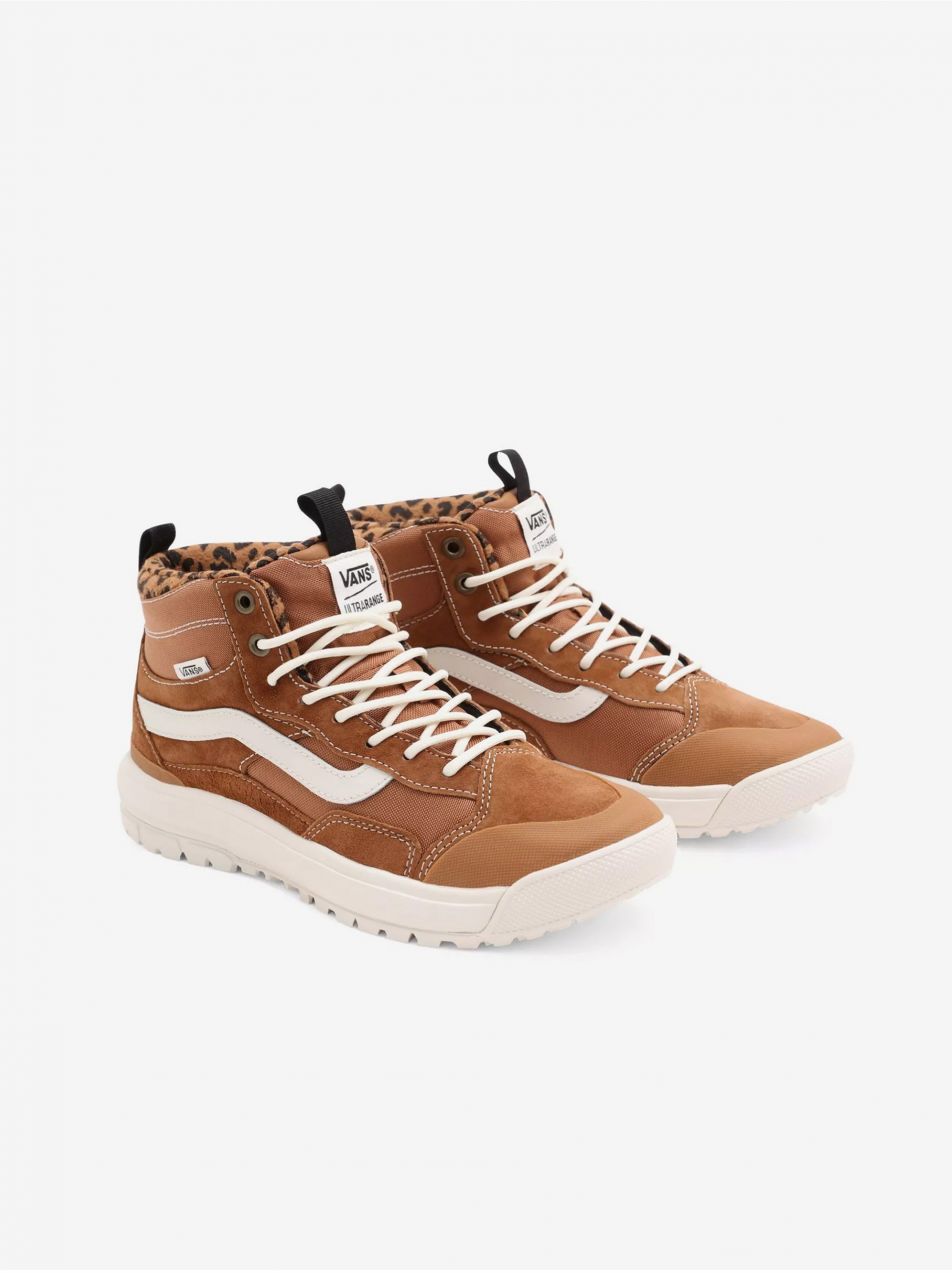 Hnedé semišové tenisky na platforme dodávok - unisex