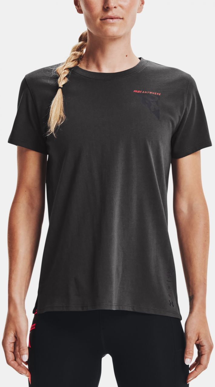 Under Armour UA Run Anywhere Short Sleeve-GRY T-Shirt - Women
