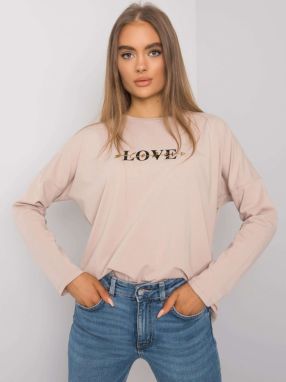 Light Beige Blouse with Long Sleeves by Rochester RUE PARIS
