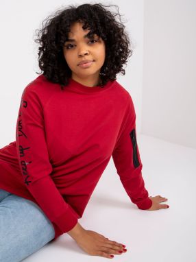 Chestnut sweatshirt tunic in a larger size with Parma inscriptions on the sleeves