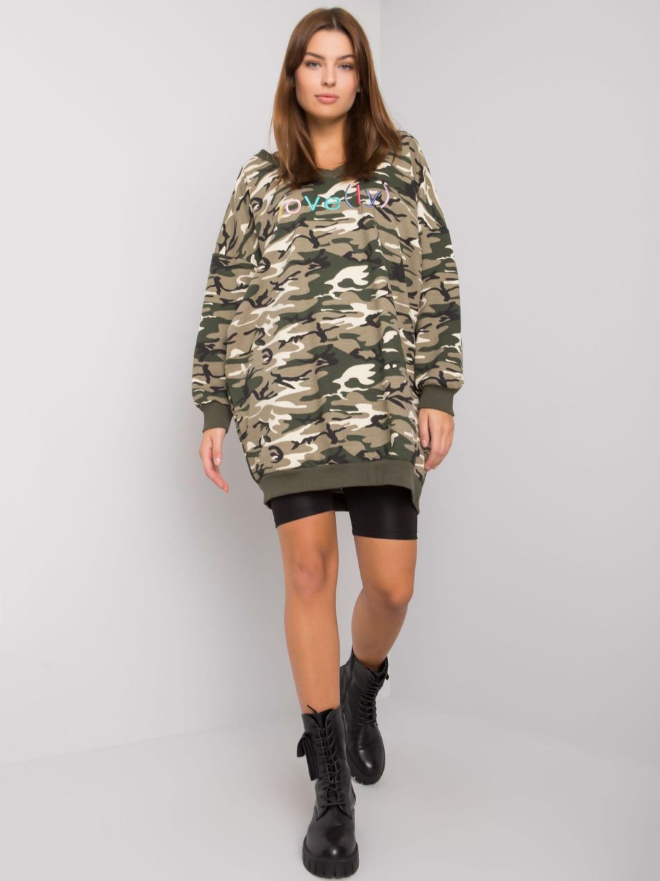 Khaki camo tunic with the inscription Emira
