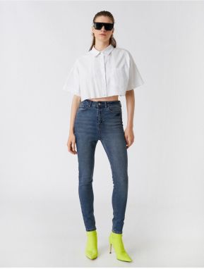 Koton Slim Fit džínsy s extra vysokým pásom - Taylor Jean