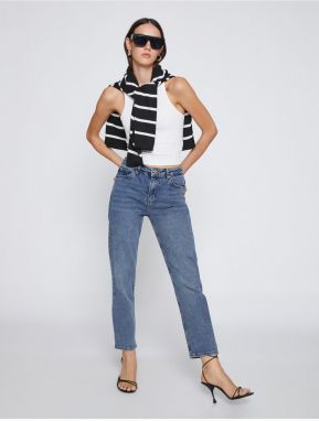 Koton Džínsy s rovnými nohavicami Nohavice vysoký pás - Eve Slim Jeans
