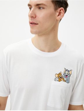 Koton Tom And Jerry Pocket T-Shirt Licensed Printed