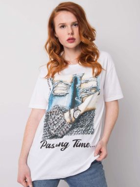 White T-shirt with appliqué