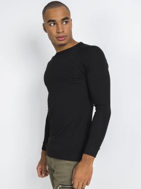 Black men's thermal sweatshirt