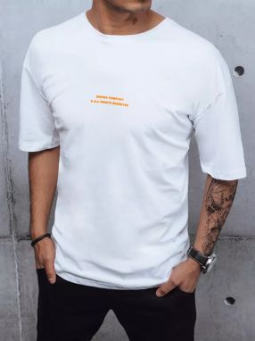 White men's T-shirt Dstreet z with print