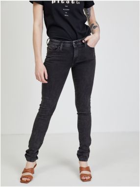 Slim fit pre ženy Diesel - tmavosivá