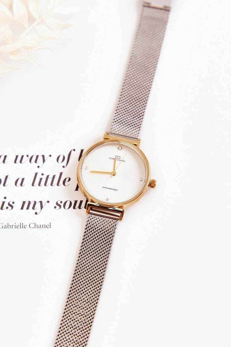 Giorgio & Dario women's waterproof watch with Gold Silver bracelet