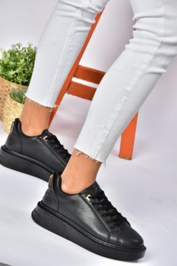 Topánky Fox P848231609 Čierna hrubá podrážka Dámska športová obuv Tenisky