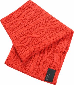 Knitted round scarf ALPINE PRO GOZONE cherry tomato