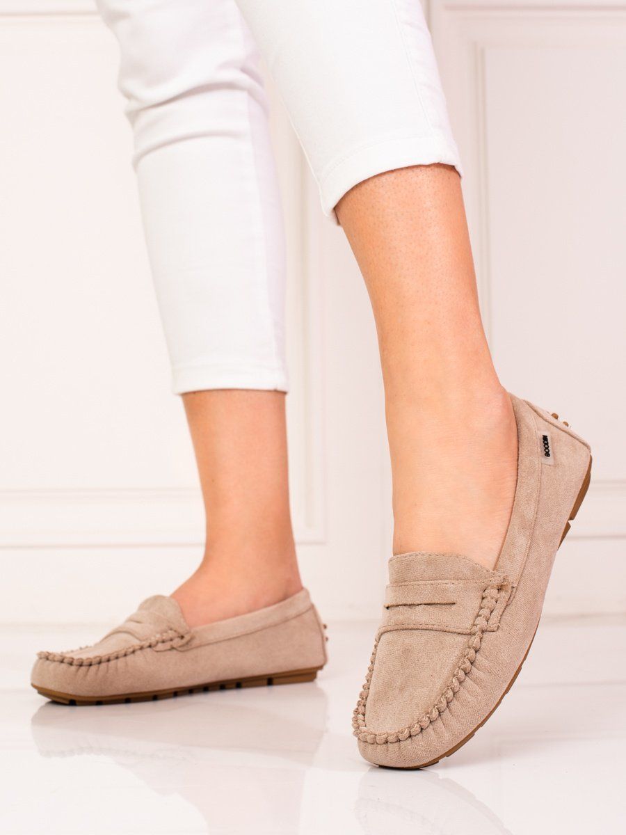 Dámske mokasíny Shelvt Beige