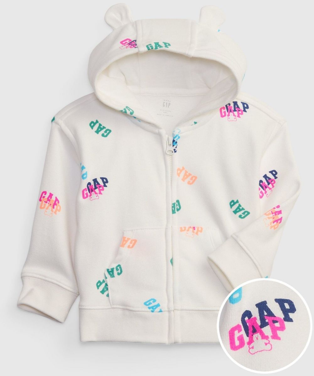 Biela chlapčenská mikina s logom GAP