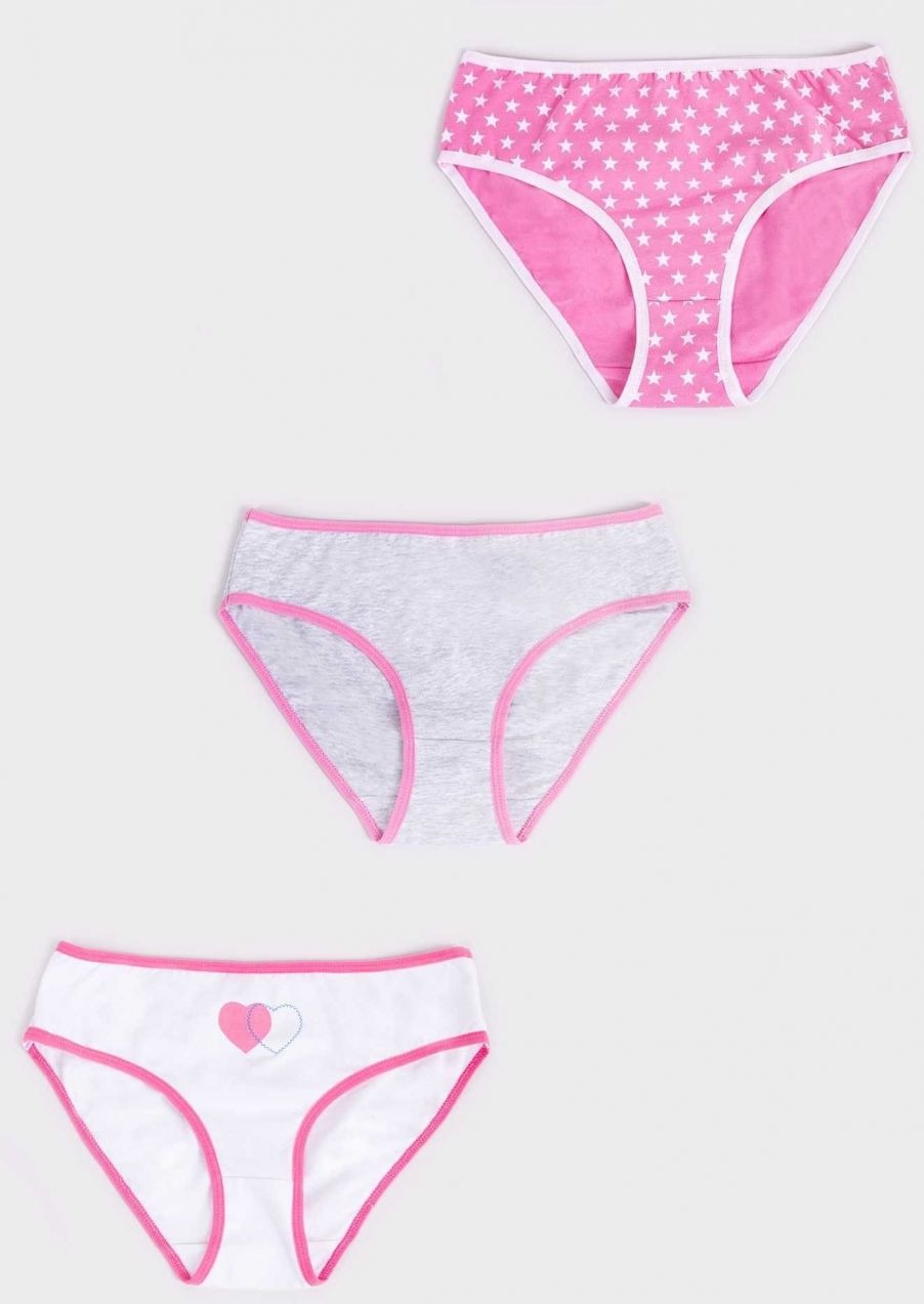 Yoclub Kids's Cotton Girls' Briefs Underwear 3-Pack BMD-0034G-AA30-002