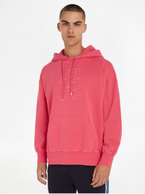 Ružová pánska mikina s kapucňou Tommy Hilfiger
