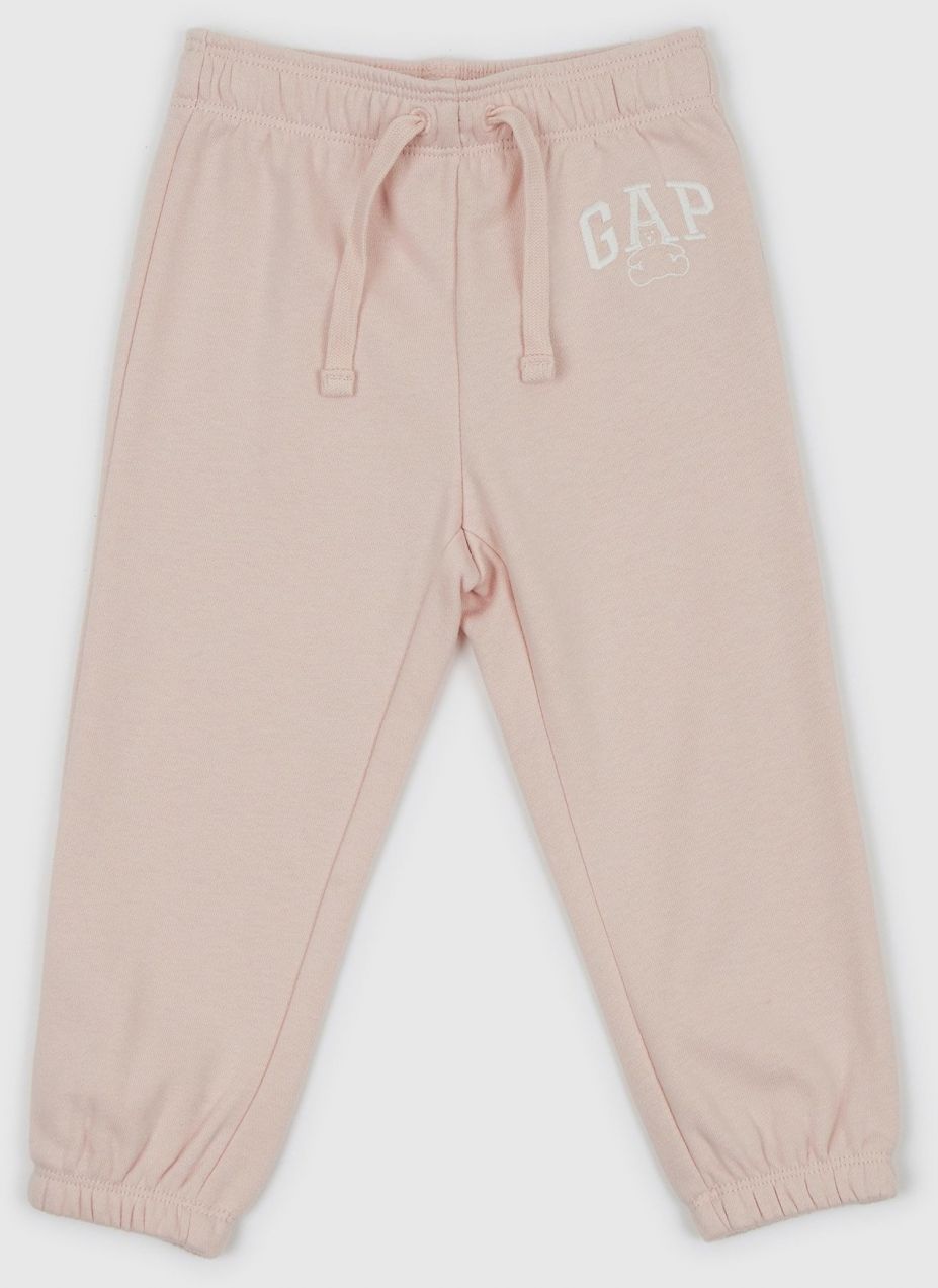 Svetloružové dievčenské tepláky s logom GAP