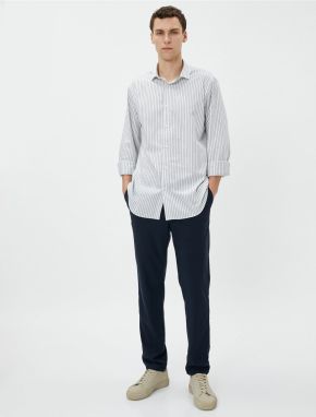 Koton Klasické Nohavice Látka Slim Fit Vrecko na Gombíky