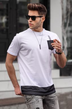 Madmext Men's White T-Shirt 5387