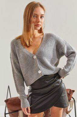 Bianco Lucci Women's Buttoned Knitwear Cardigan