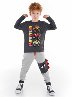 Súprava trička a nohavíc pre chlapcov Denokids Monster Race