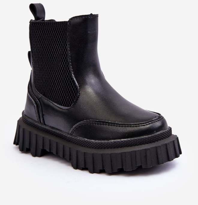 Detské teplé topánky na zips čierne Jolynn
