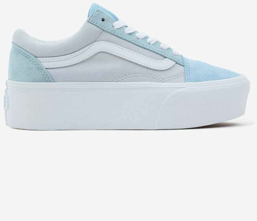 Svetlomodré dámske semišové tenisky na platforme VANS Old Skool Stackform