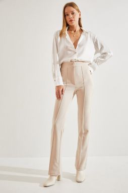 Bianco Lucci Women's Chimali Palazzo Scuba Fabric Trousers