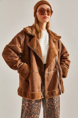 Bianco Lucci Women's Piping Suede Long Coat