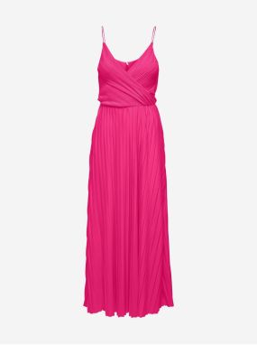 Tmavo ružová Dámske plisované MaxiDRESS ONLY Elema - ŽENY