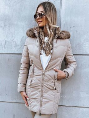 Dámska zimná bunda WINTERFASH tmavo béžová Dstreet
