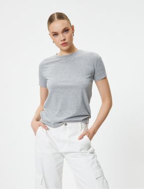 Koton Printed T-Shirt, Crew Neck Short Sleeved