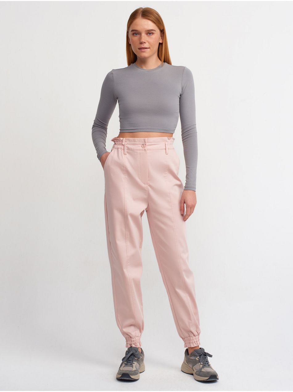 Dilvin 71107 Cupped Jogging Trousers-Powder