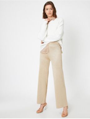 Koton Shimmer detailné pletené nohavice