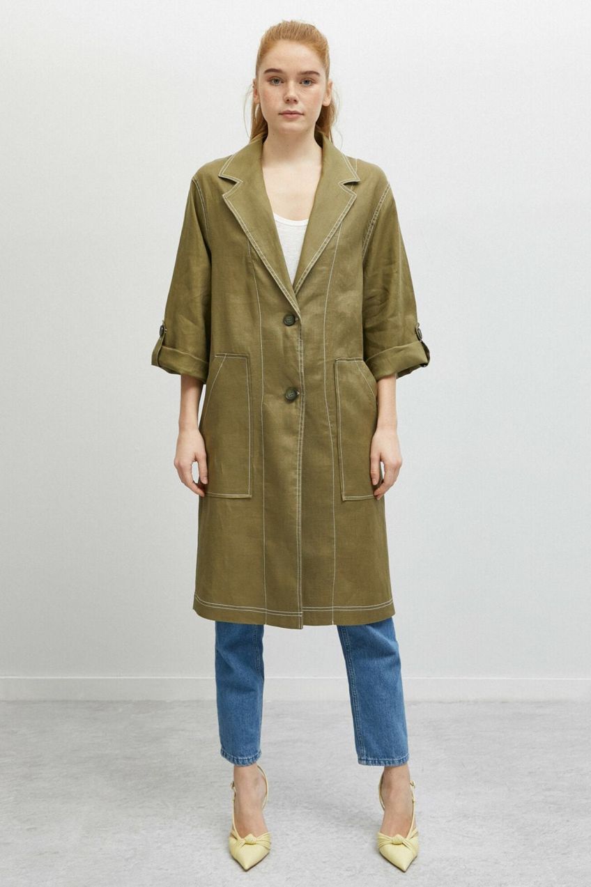 Koton Trench Coat - zelená - Motorkárske bundy