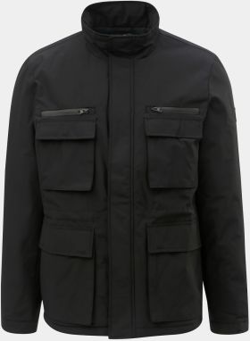 Čierna zimná bunda s vreckami Burton Menswear London