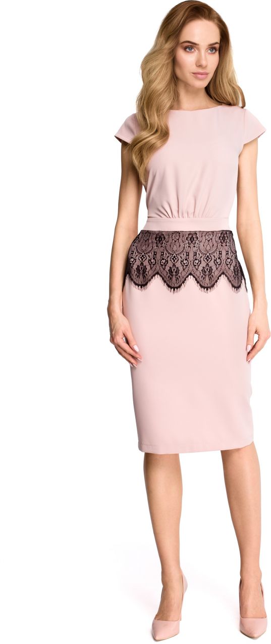 Stylove dámske šaty S108 Púder