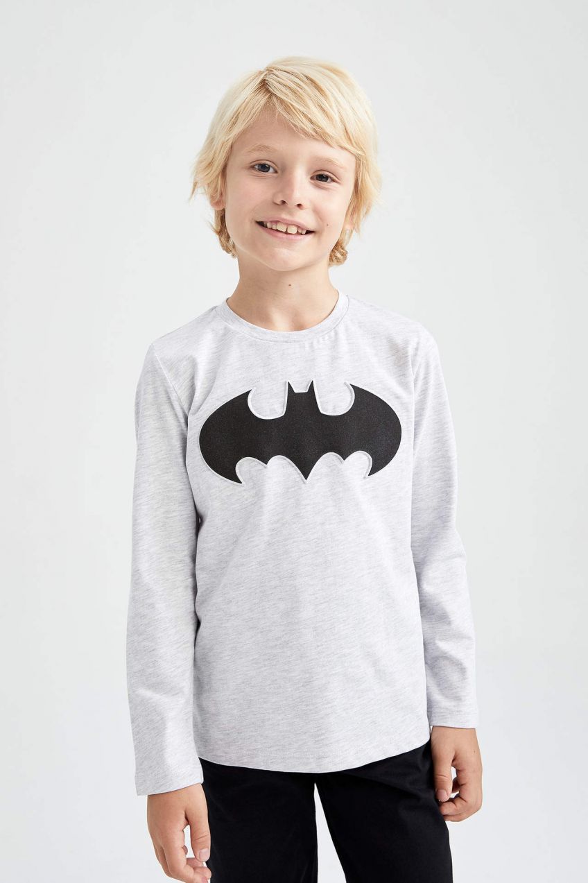 DEFACTO Regular Fit Tričko s dlhým rukávom s licenciou Batman