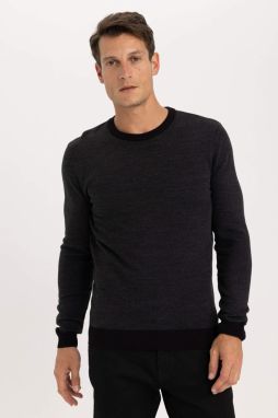 DEFACTO Standard Fit Crew Krk Pletený pulóver