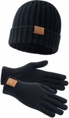 Lonsdale Unisex Beanie and Glove Set