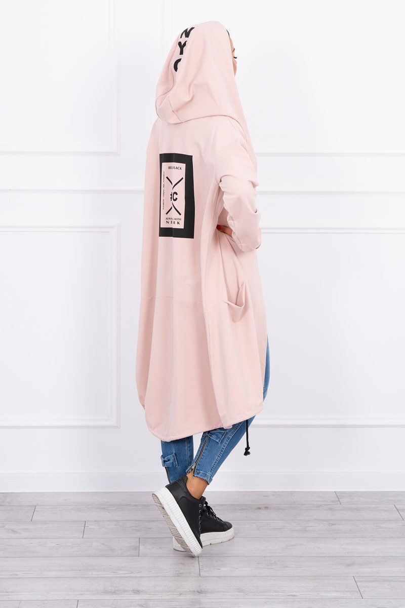 Oversize Hooded Worm Dark Powder Pink
